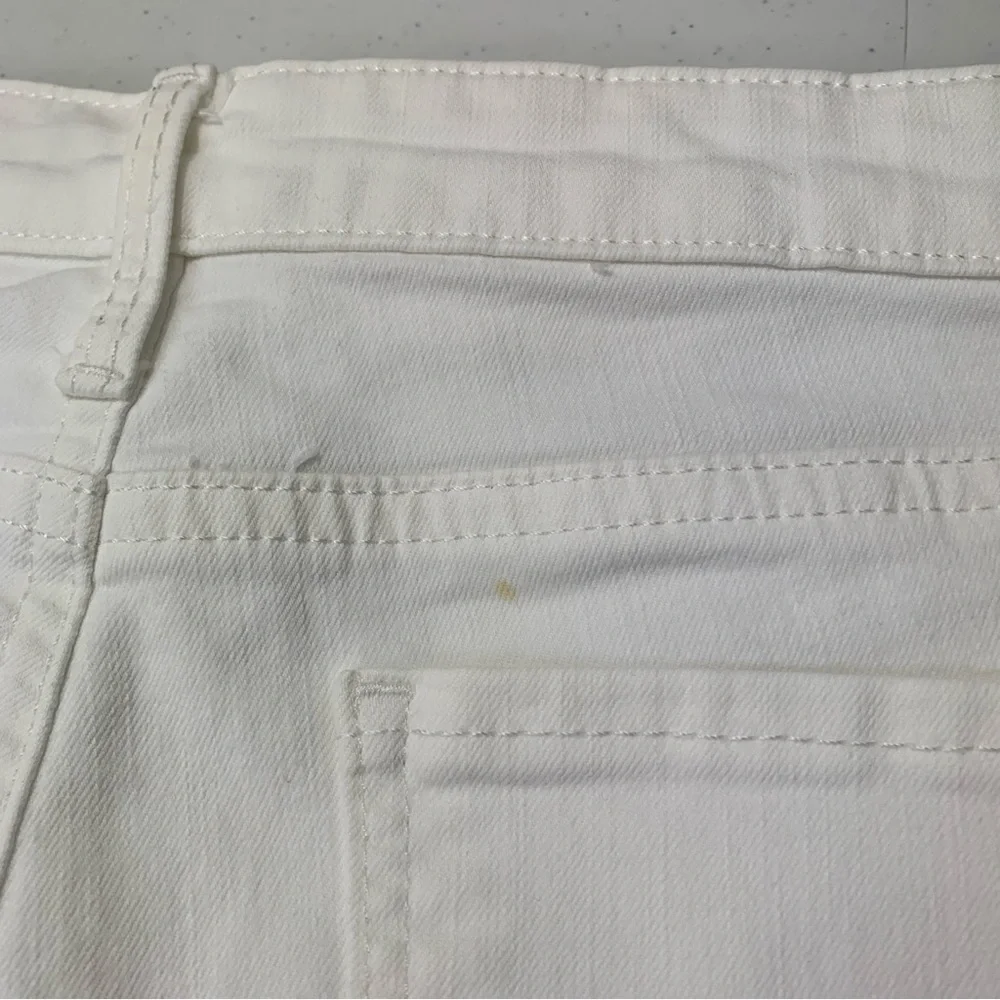Lucky Brand White Ava Skinny Mid rise Denim Ankle Raw Hem  Jeans-Size 12/31 - Picture 14 of 15
